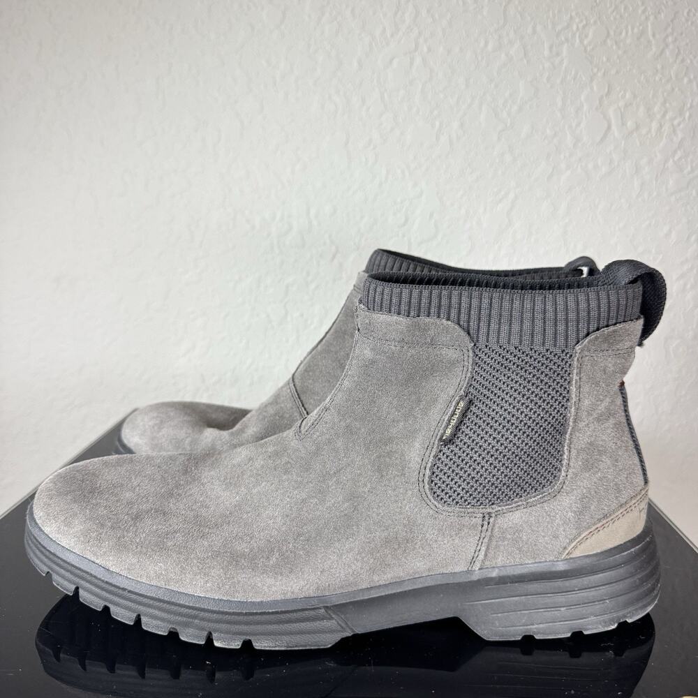 Hey Dude Men's Sz 10 Gray Scott Grip Suede Chelsea Slip-On Boots